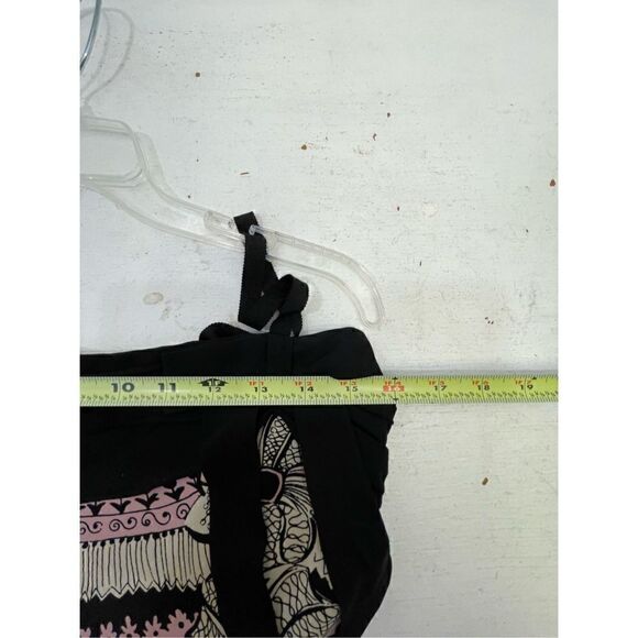 Milly Black Strapless Printed Mini Dress Size 2 - Picture 7 of 7